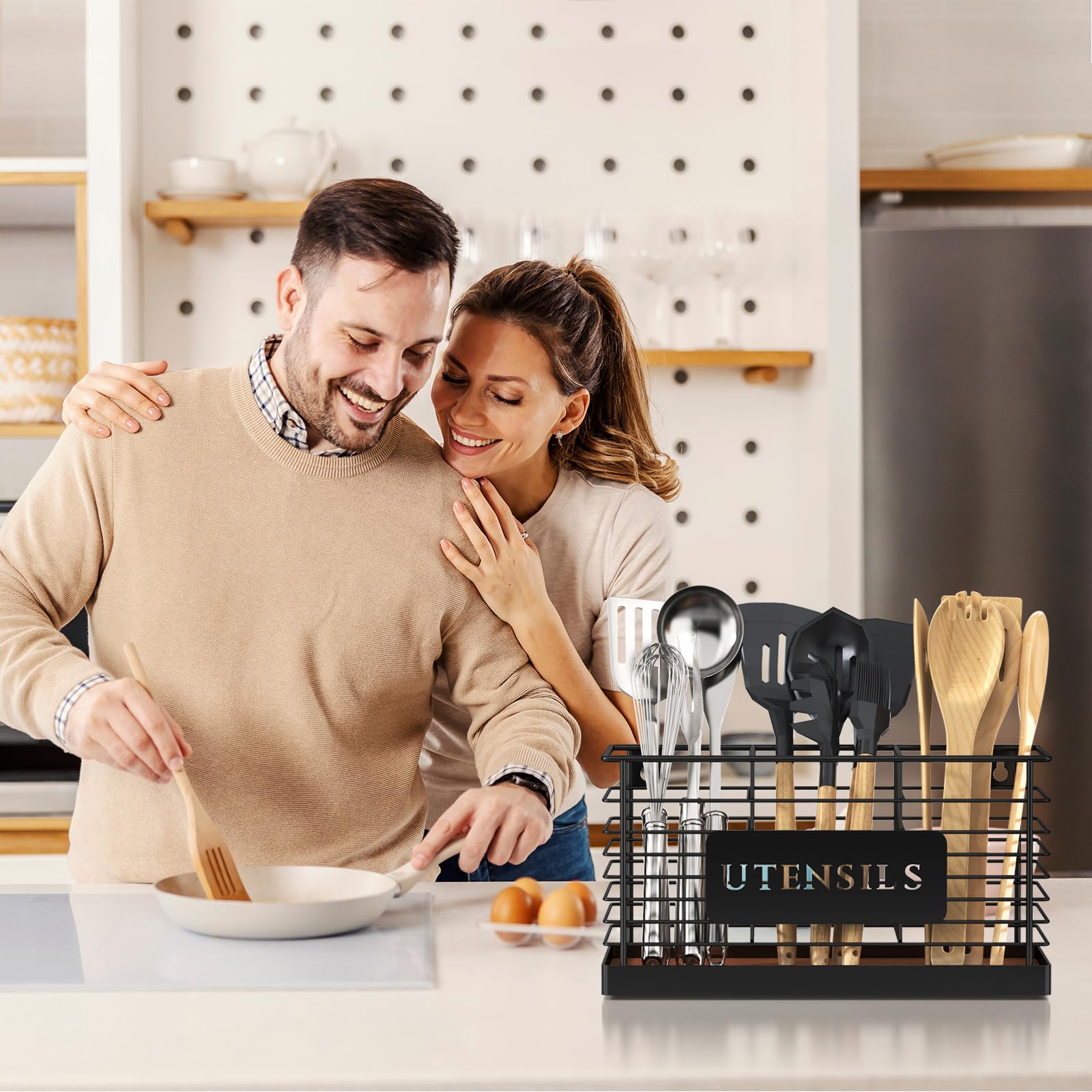 THYGIFTREE utensil holder is easy to clean for daily kitchen use