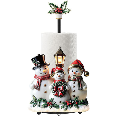 Thyle Snowman paper towel holder base provides stable countertop support.