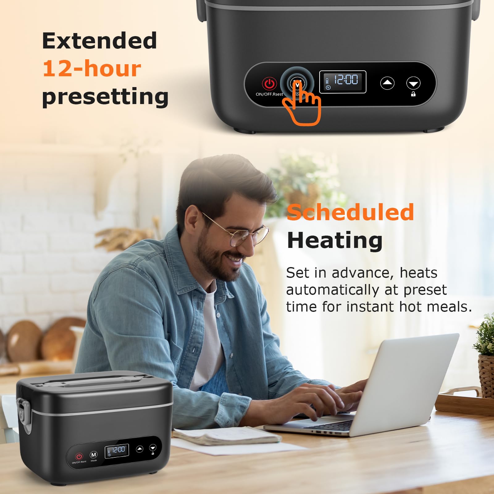 THZDMI dishwasher-safe inner container for easy cleanup
