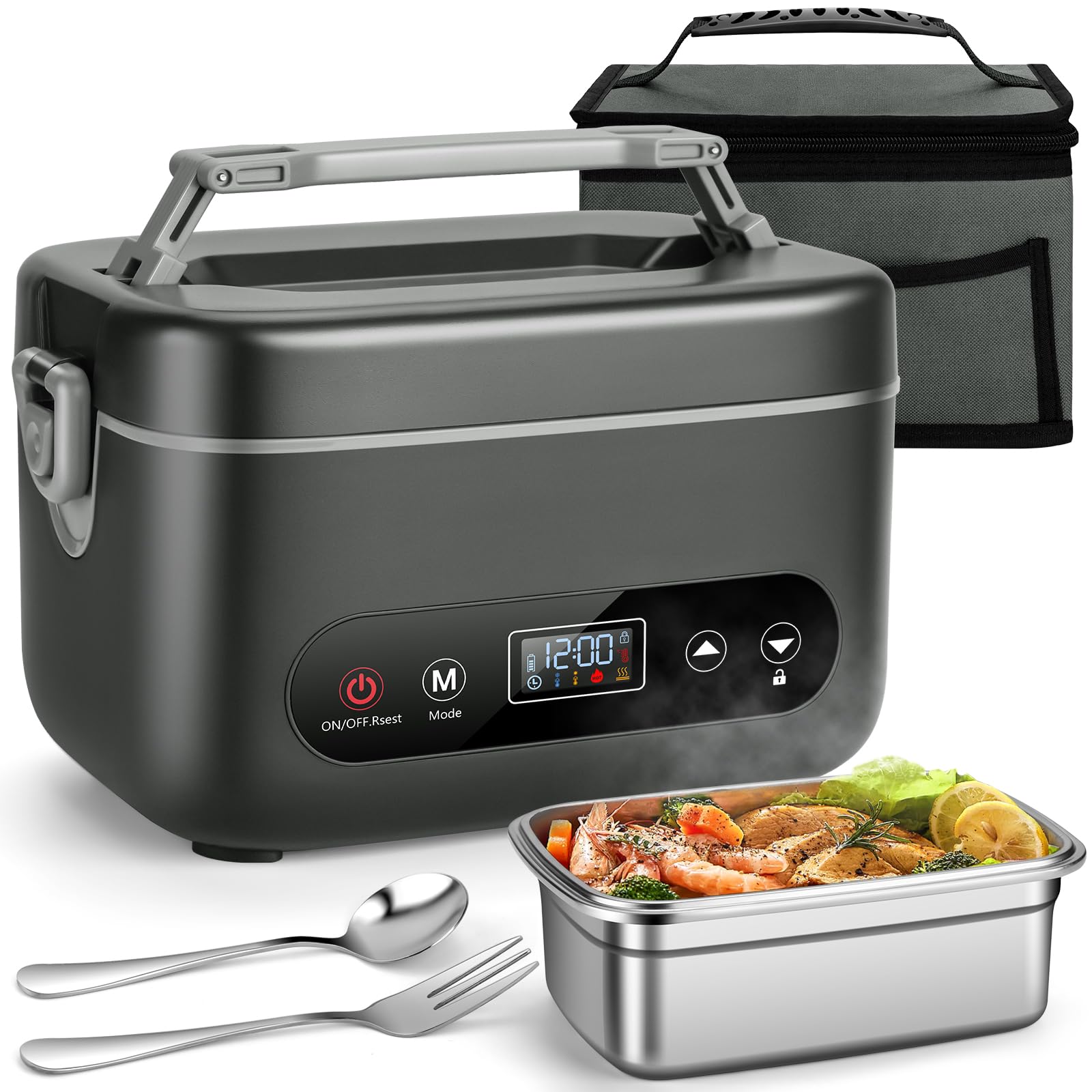 THZDMI 1.2L lunch box top view, compact for office meals on the go