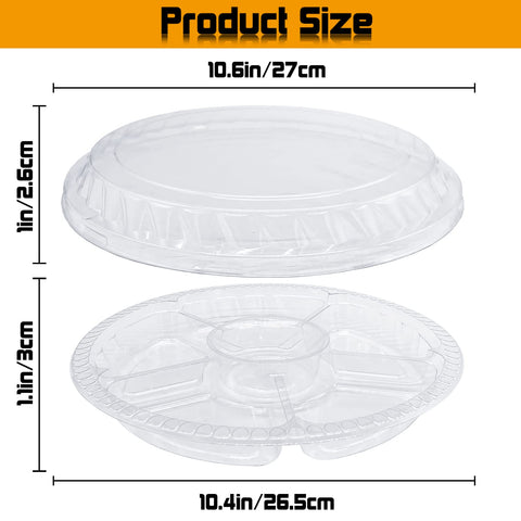 Tiaiidi six-compartment lid tray keeps foods separated for easy self-serve.