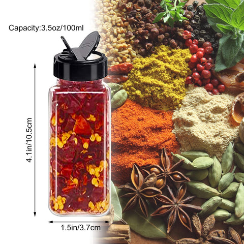 Tiaiidi transparent spice jars offer clear visibility for quick meal prep.
