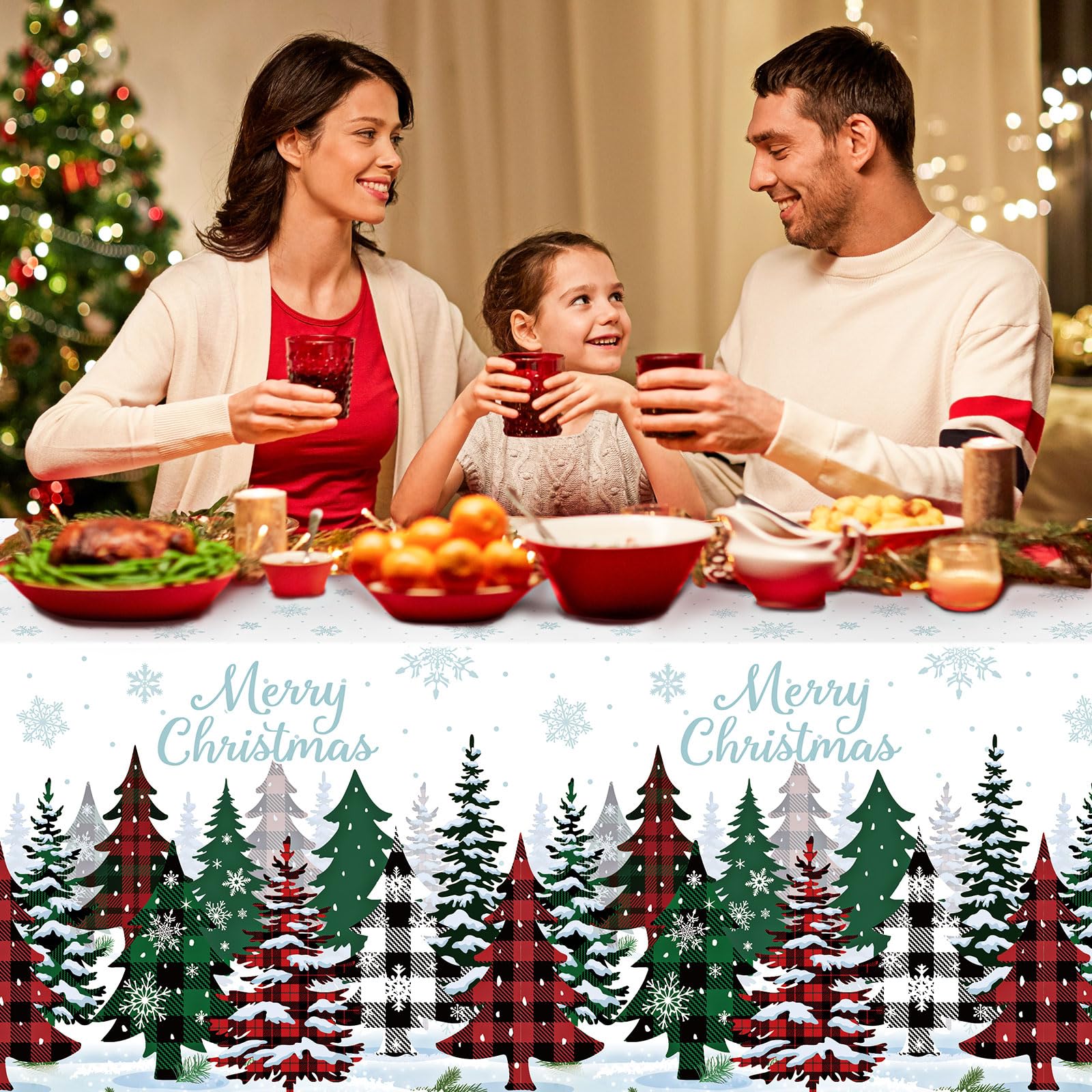 Tiamon durable edge stitching protects edges during festive use