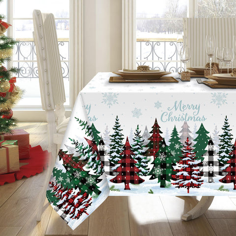Tiamon warm winter dining scene with tablecloth and guest seating