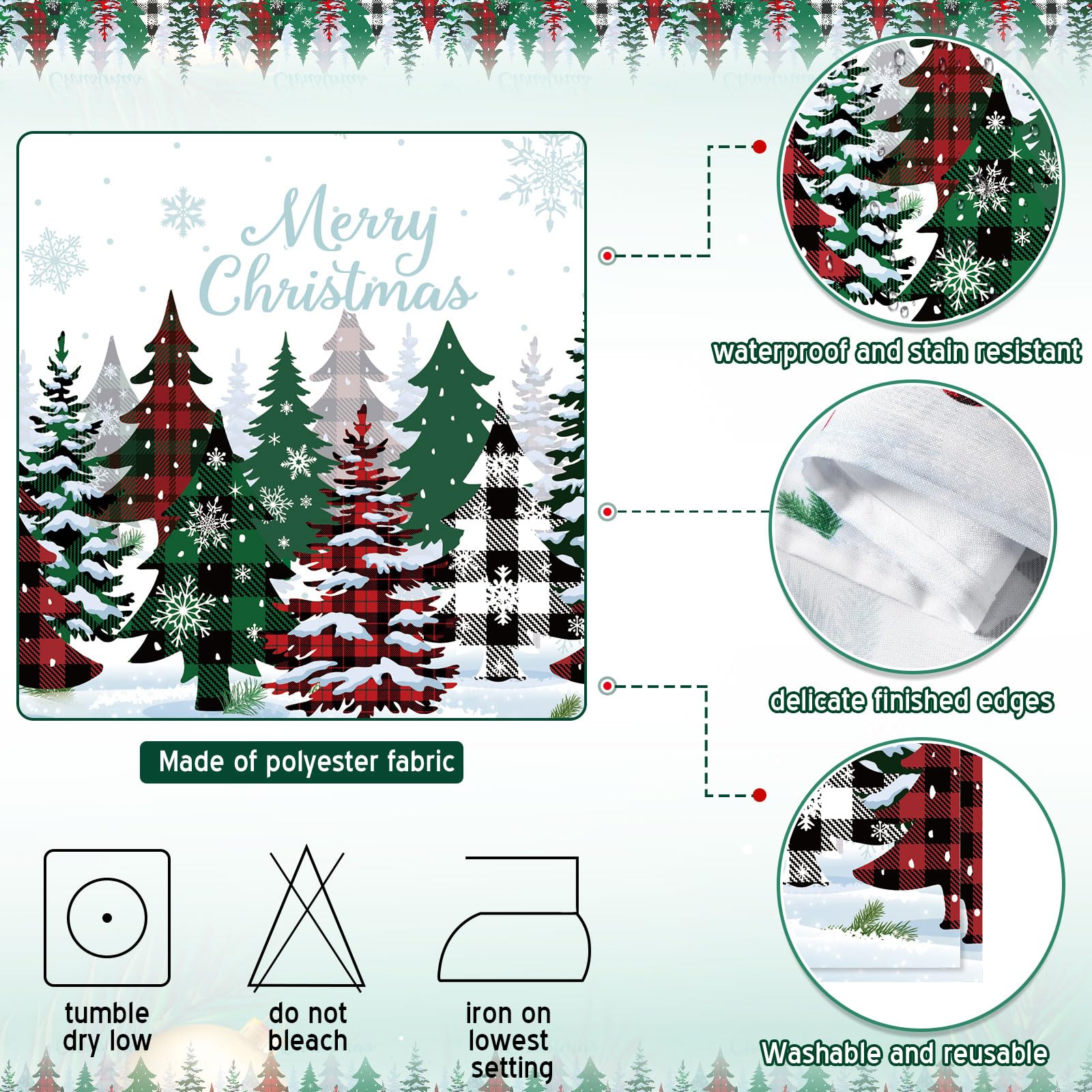 Tiamon waterproof plus stain resistant polyester tablecloth protects the surface