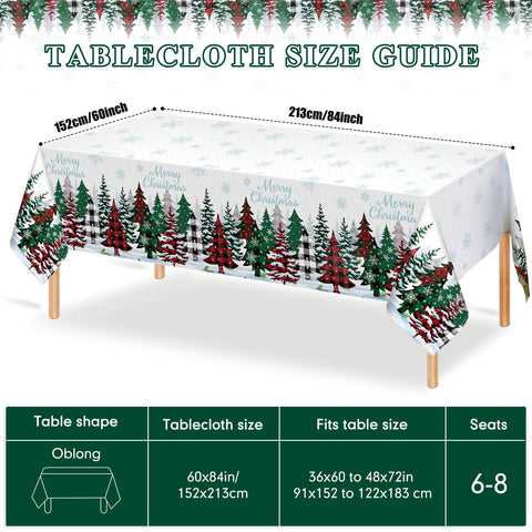 Tiamon white snowflake tree pattern detail enhances Christmas table decor