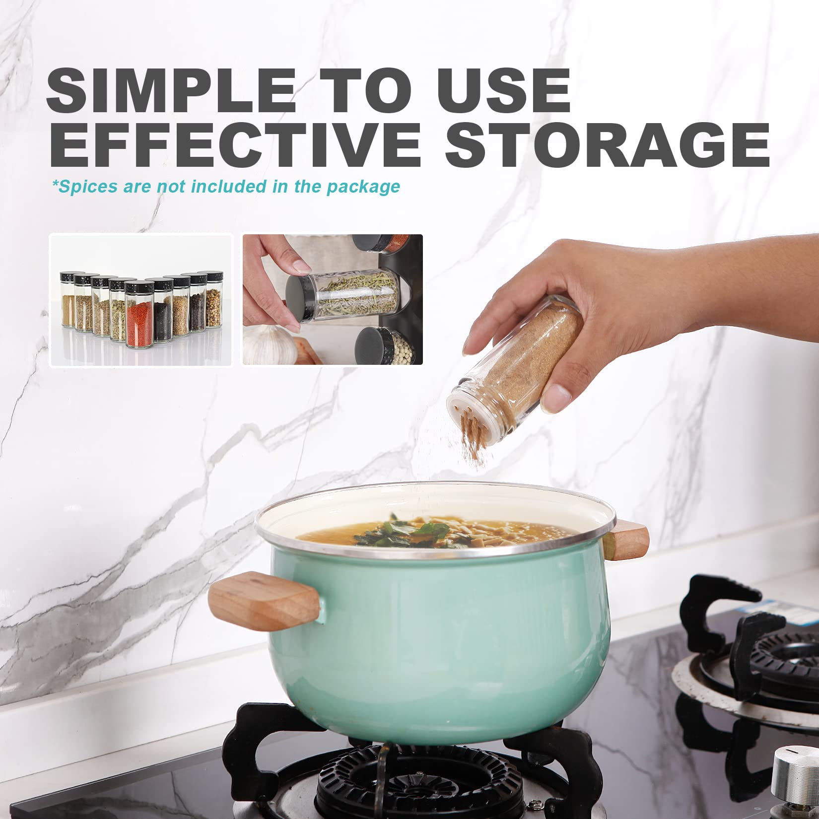 Tianifa 360 degree rotating design makes cooking prep faster.