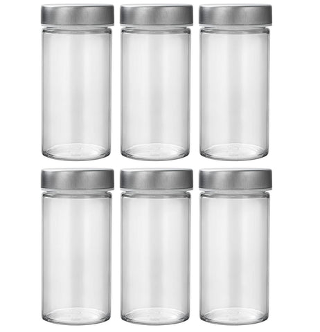 Tianifa glass spice jars set of 6 for an organized pantry on a rotating rack.