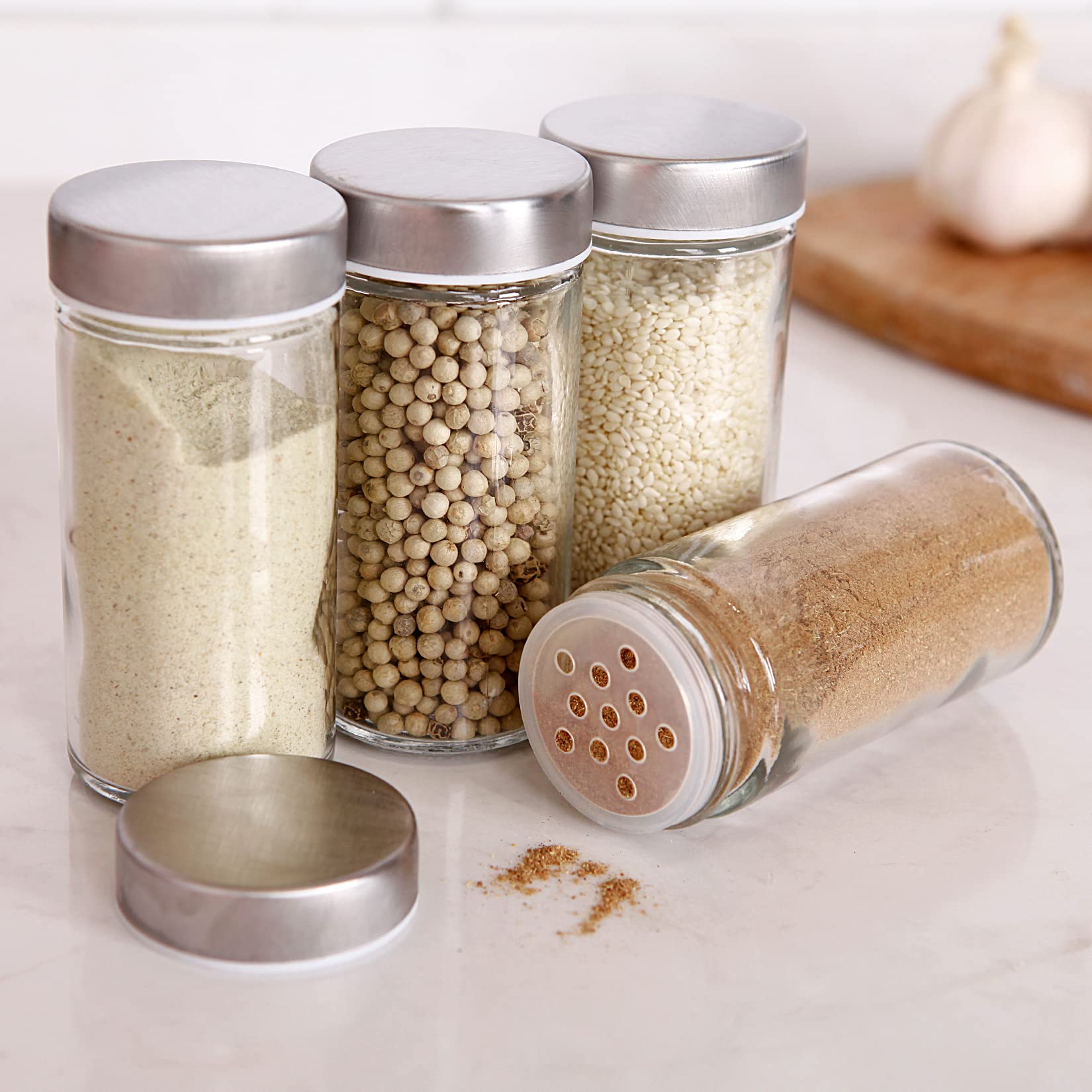 Tianifa lead-free and BPA-free glass jars.