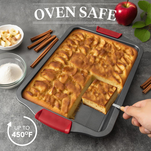 Tiawudi 13x9 cake pan versatile for brownies, lasagna, and cakes.