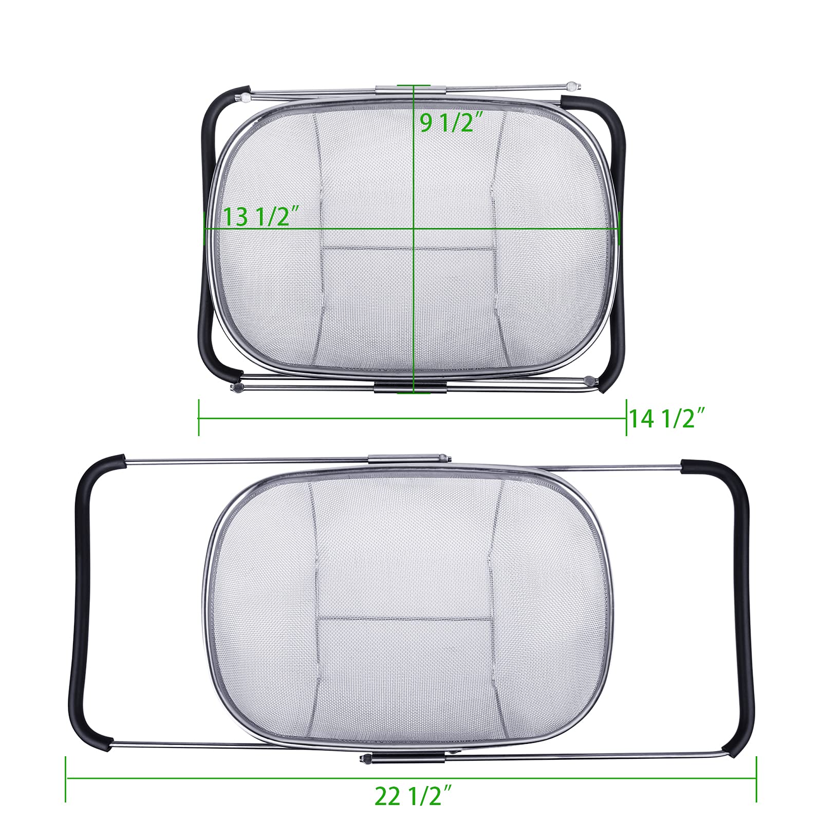 Tiawudi 18/8 stainless steel basket resists rust and preserves flavor during washing.