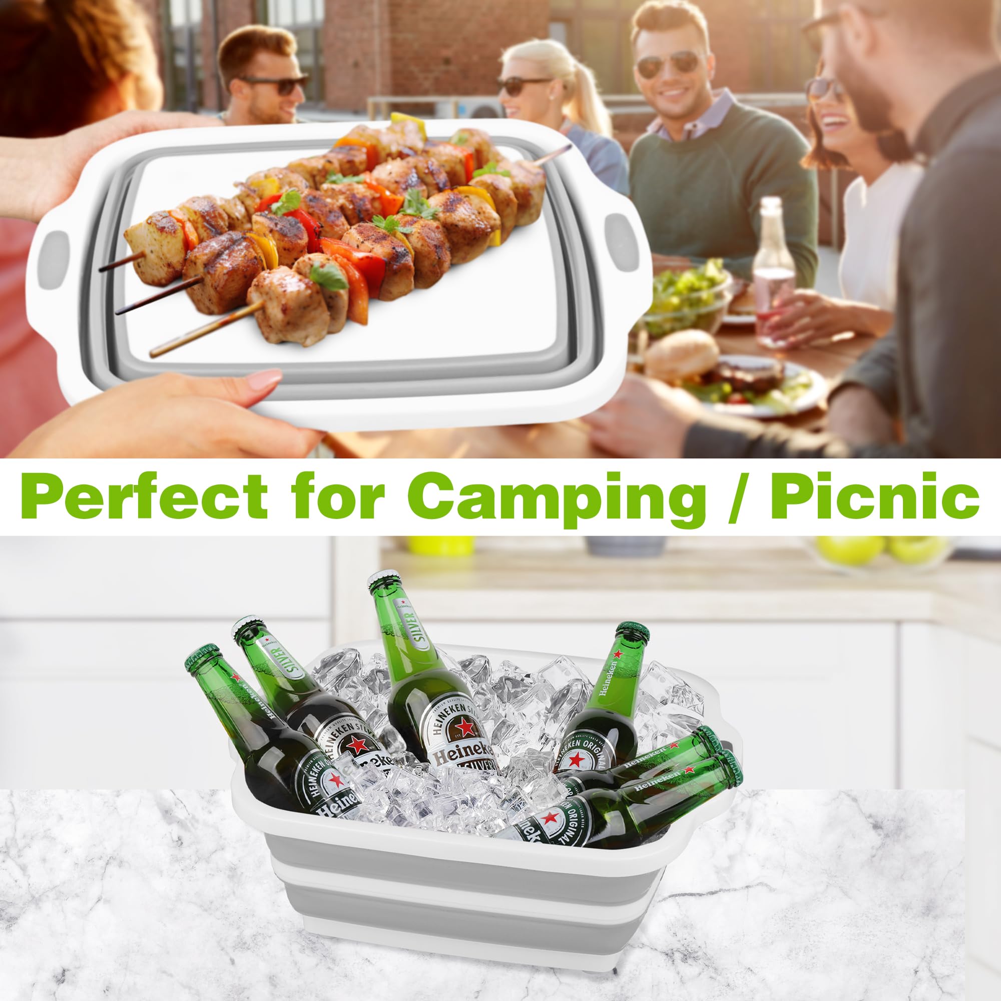 Tiawudi 3-in-1 camping sink for washing dishes and prepping produce.
