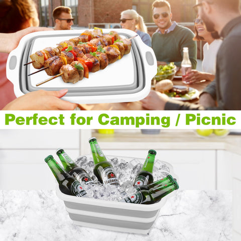 Tiawudi 3-in-1 camping sink for washing dishes and prepping produce.
