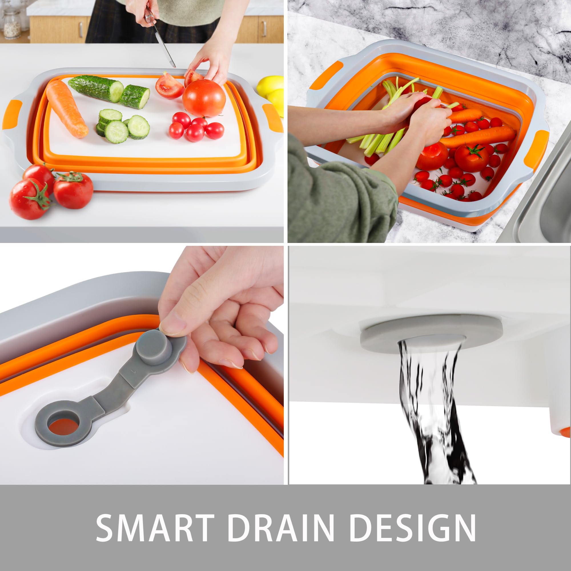 Tiawudi 3-in-1 space-saving tub for sink, board, or storage