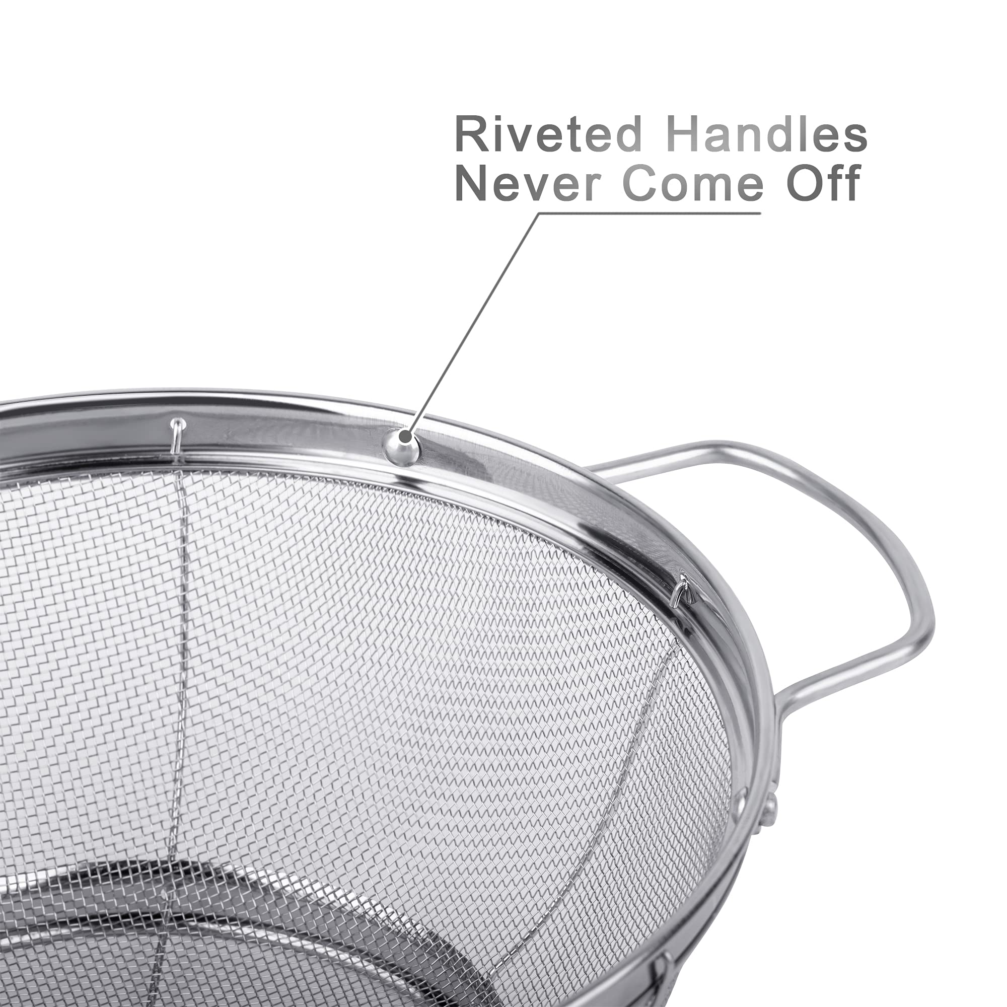 Tiawudi 3-pack 3-quart colander nesting compact for space saving
