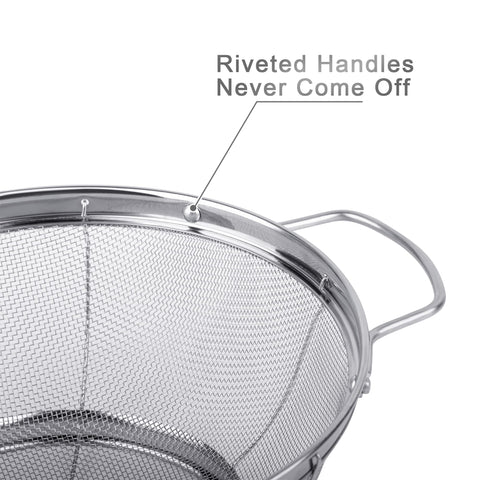 Tiawudi 3-pack 3-quart colander nesting compact for space saving