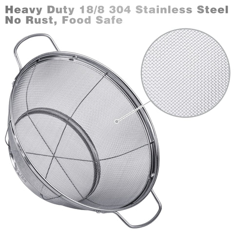 Tiawudi 3-pack 4-quart colander inner mesh for fine rinsing