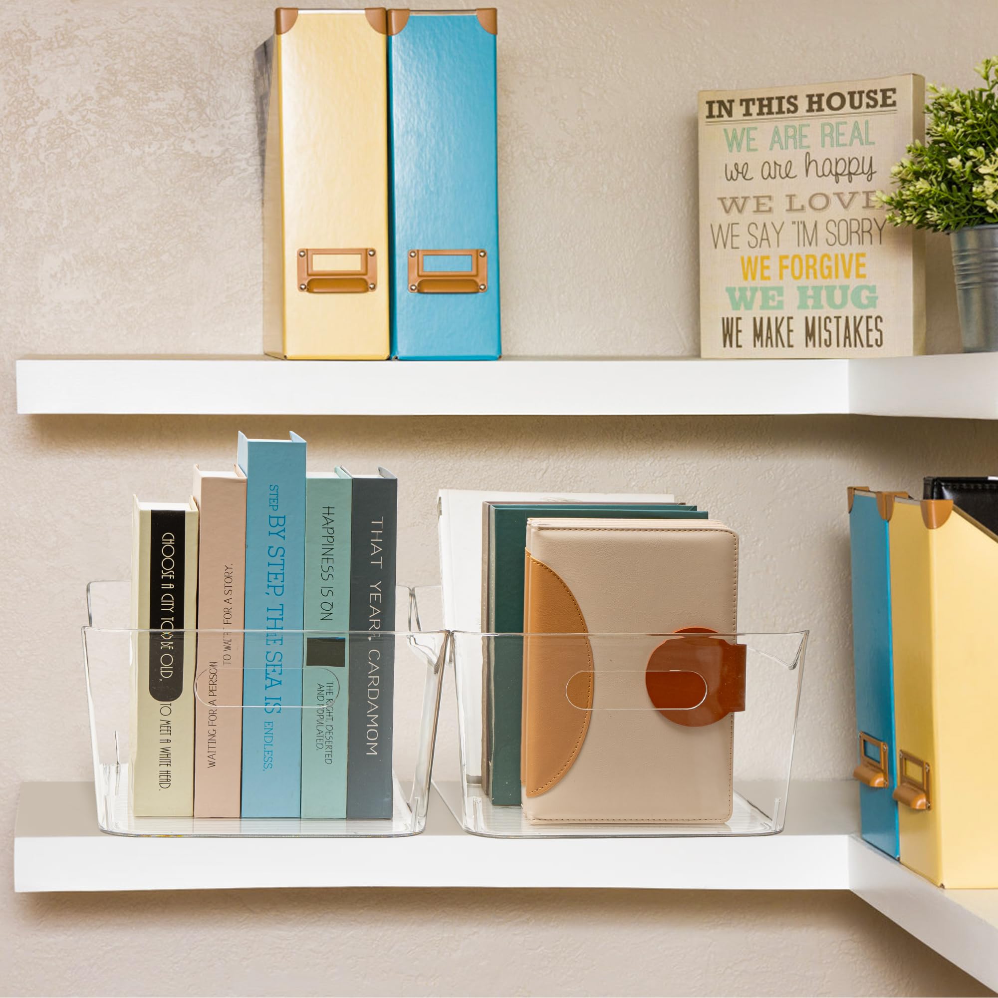 Tiawudi 6-pack storage bins set neatly arranged for decluttering.