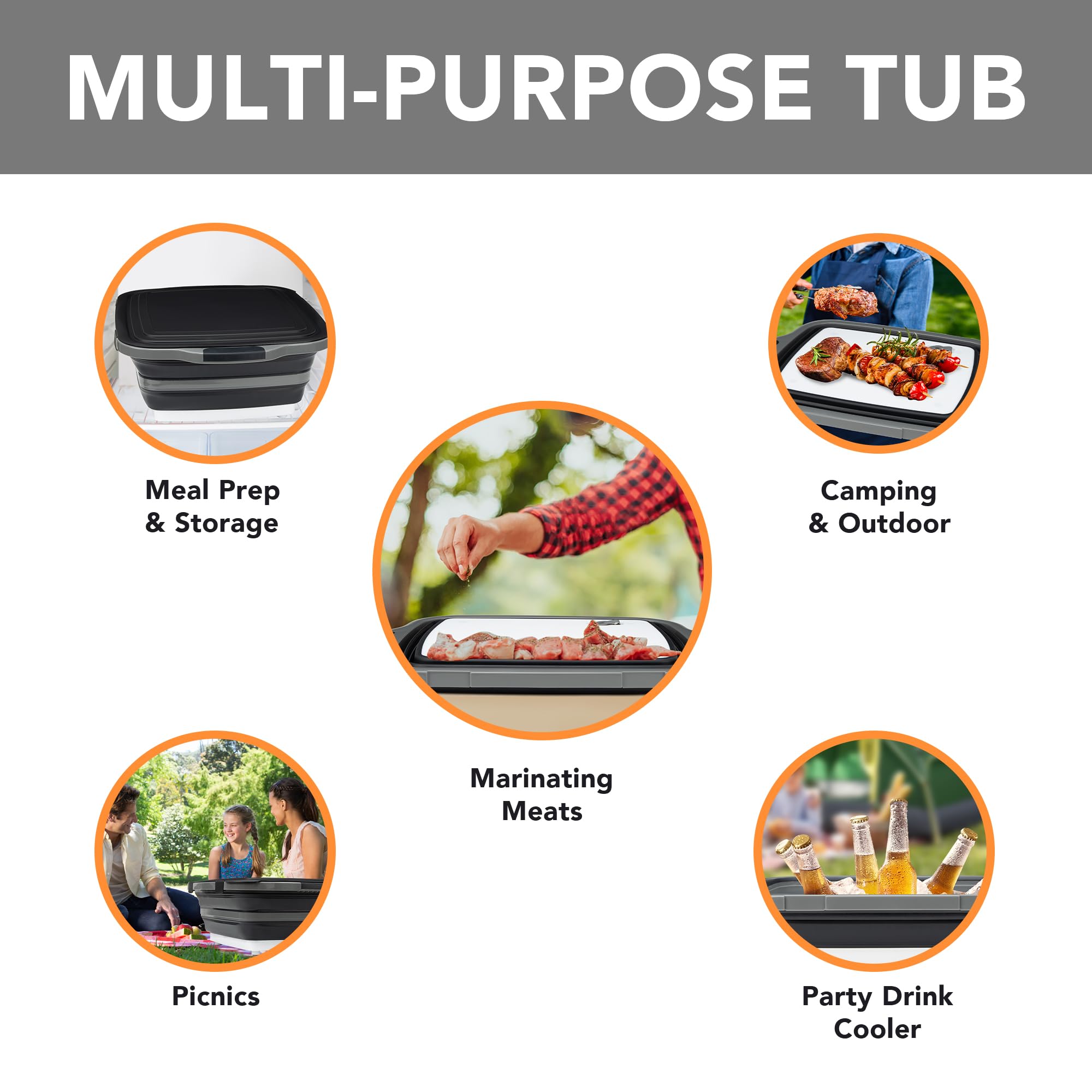 Tiawudi tub folded into cutting board for fresh meat prep.