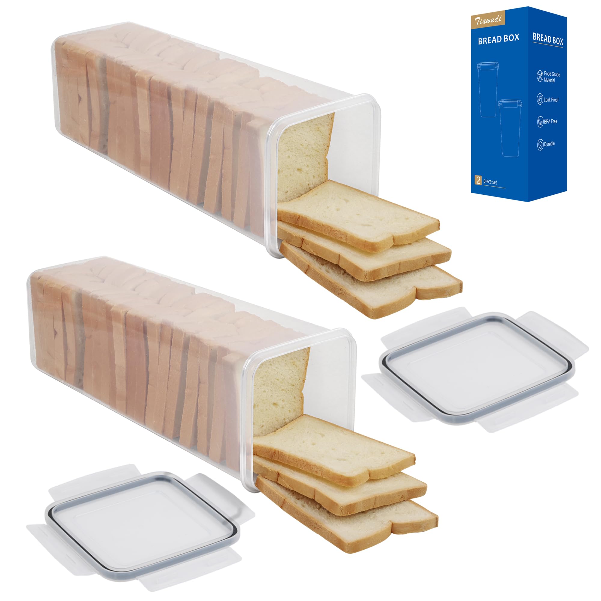 Tiawudi bread box with airtight lid preserves freshness for longer.