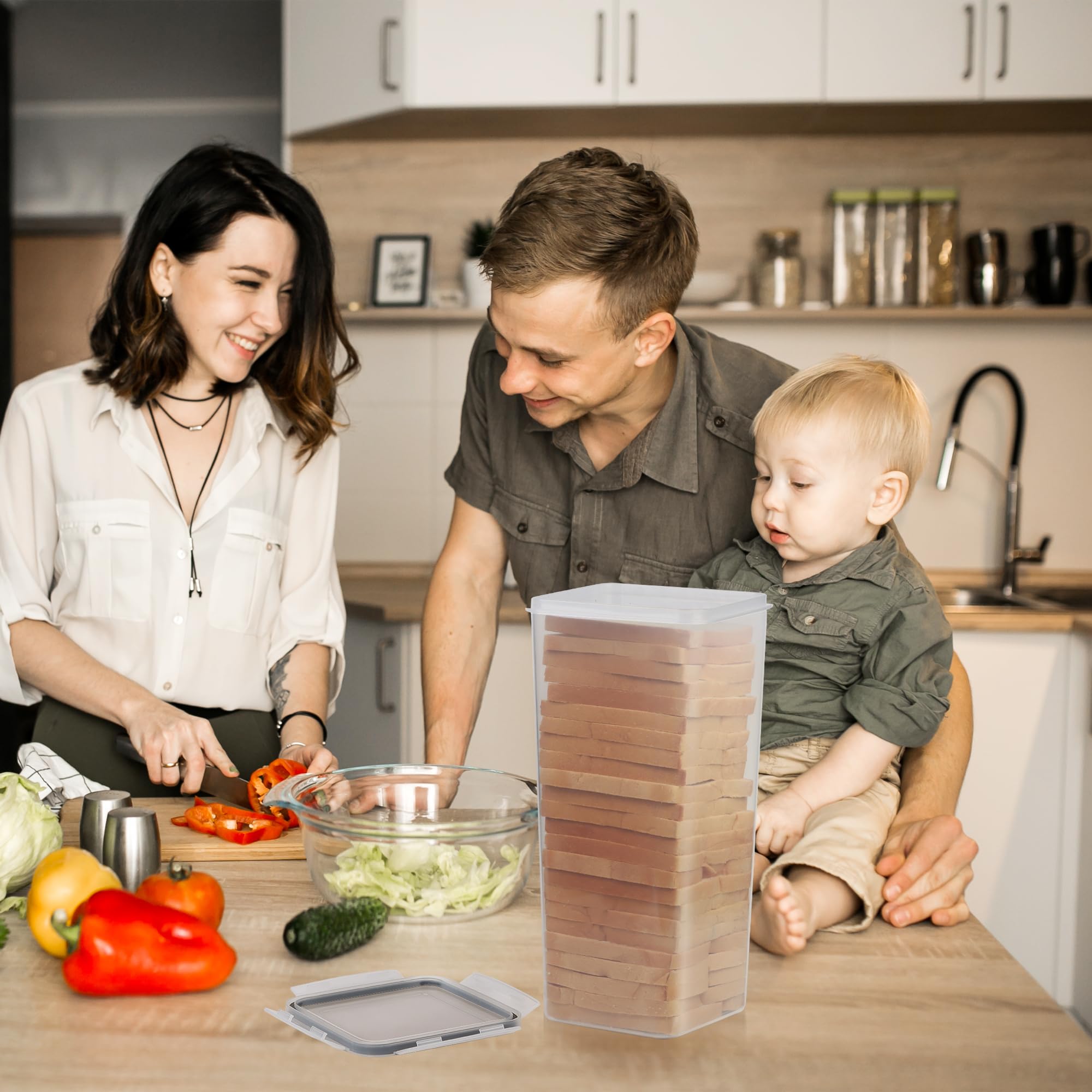 Tiawudi bread box upright storage saves counter space and prevents crowding.