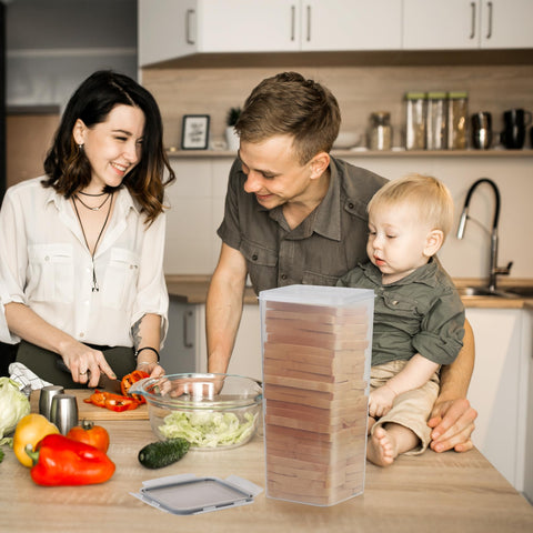 Tiawudi bread box upright storage saves counter space and prevents crowding.