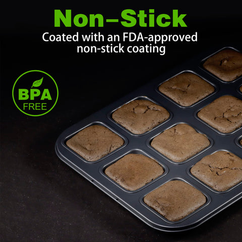 Tiawudi nonstick coating on brownie pan for effortless release.