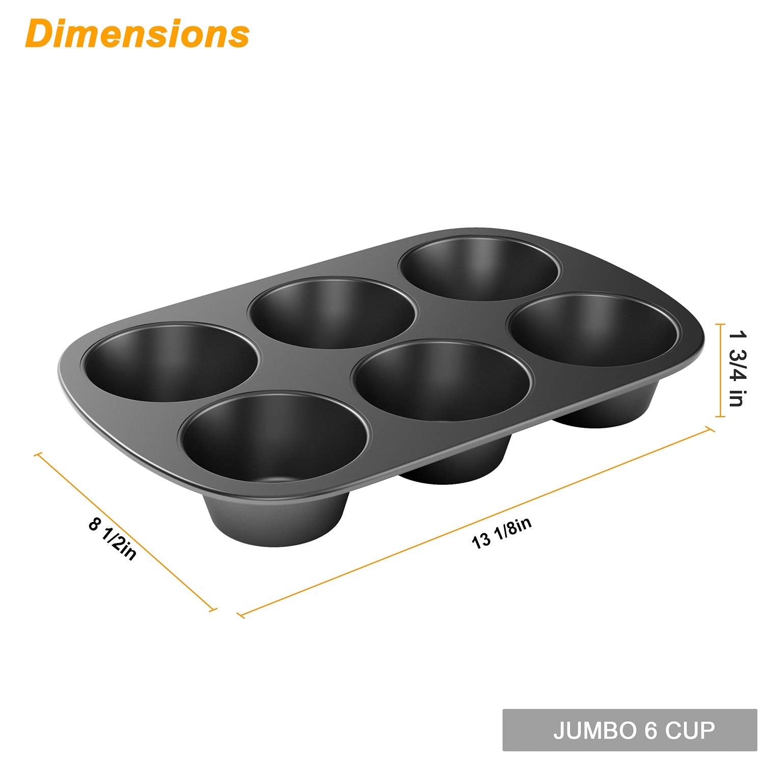 Tiawudi carbon steel muffin pan 3-pack provides durability and fast, even heating.