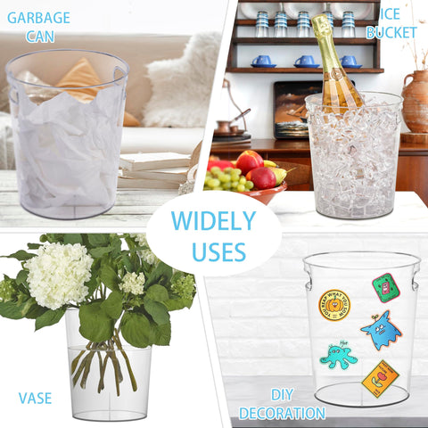 Tiawudi clear bucket can serve as a vase or decorative centerpiece.