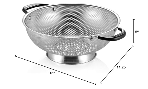 Tiawudi colander handles vegetables, fruits, and pasta efficiently
