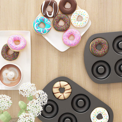 Tiawudi donut pan measures 12.5 by 8 inches on counter.