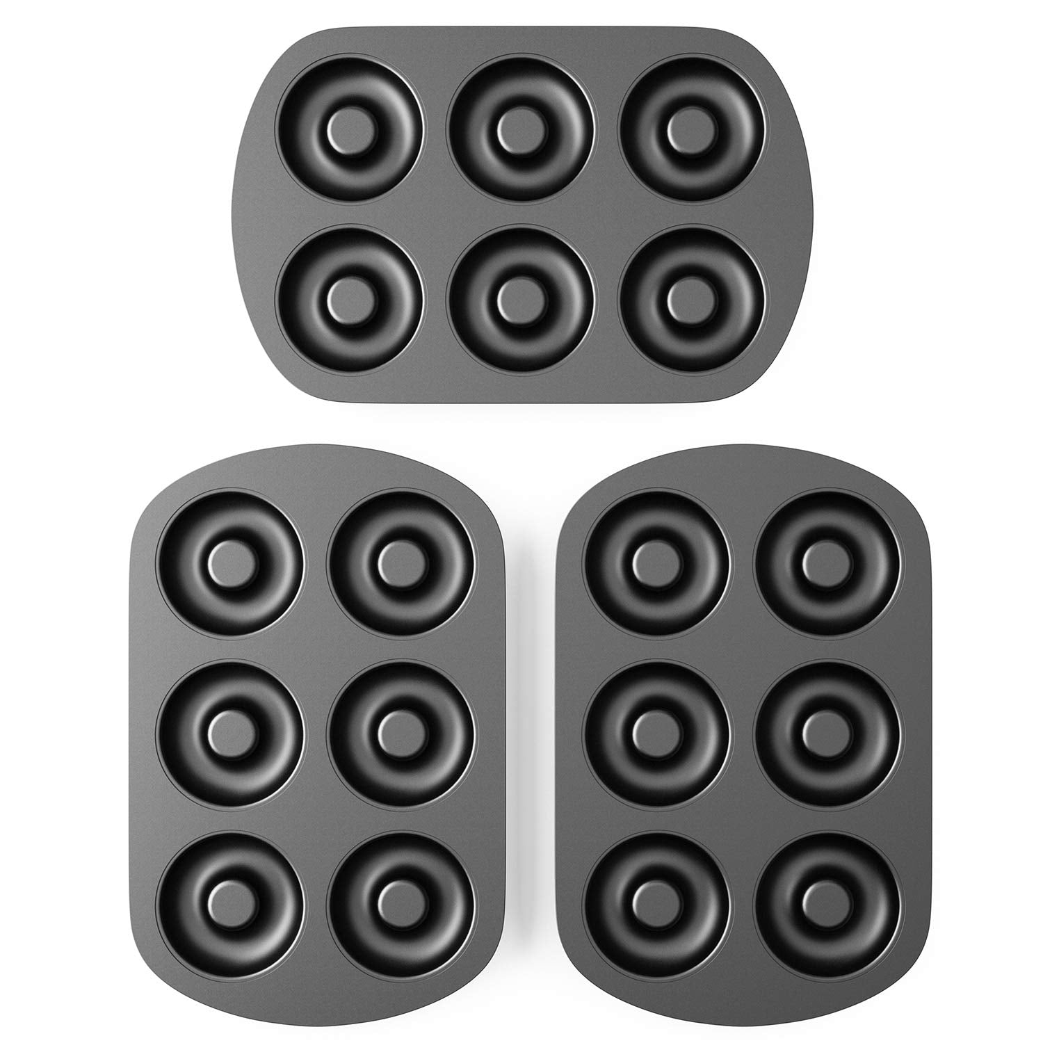 Tiawudi three-pack donut pans displayed in box, highlighting value.