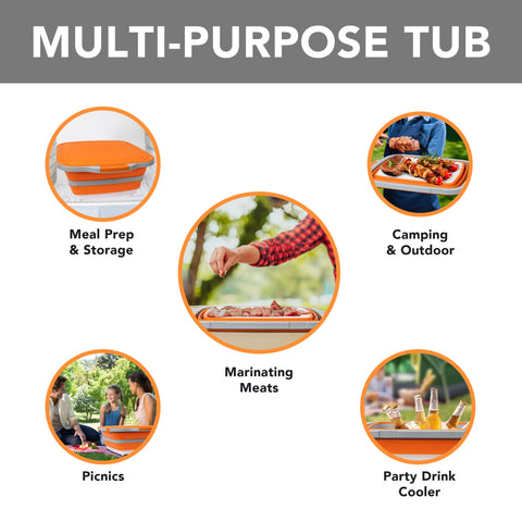 Tiawudi foldable food storage basket tub for organized meal prep.