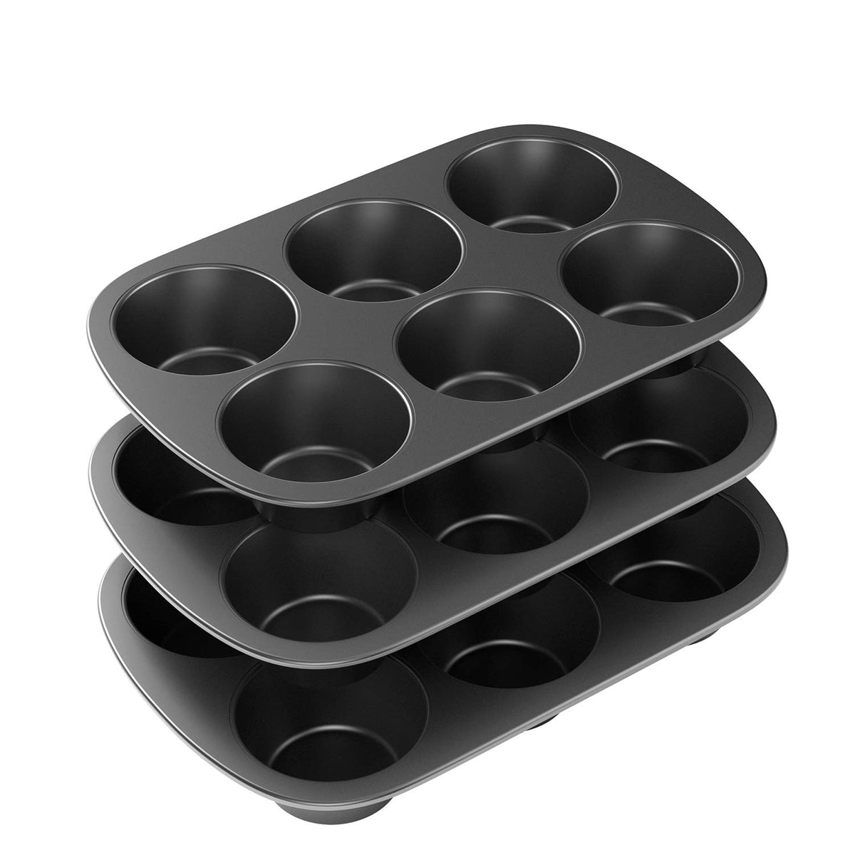 Tiawudi jumbo 6-cup muffin pan set delivers even browning and easy release.