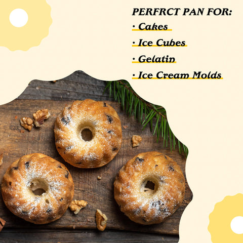 Nonstick surface enables effortless release of mini cakes