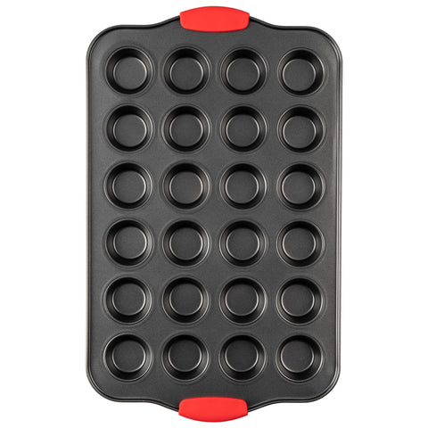 Tiawudi mini muffin pan with 24 cups for even baking