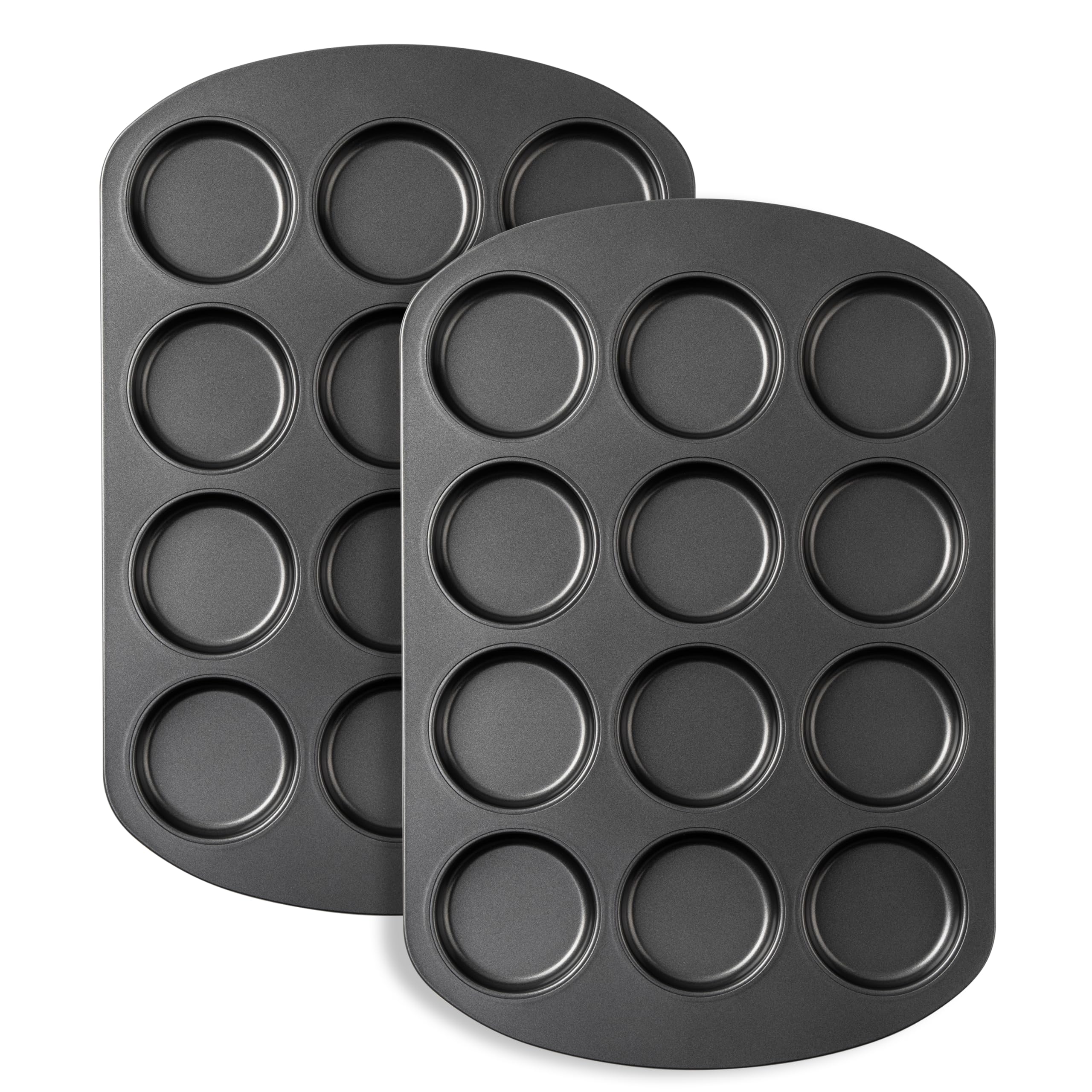 Tiawudi muffin top pan with 12 cups for even browning and easy muffin tops.
