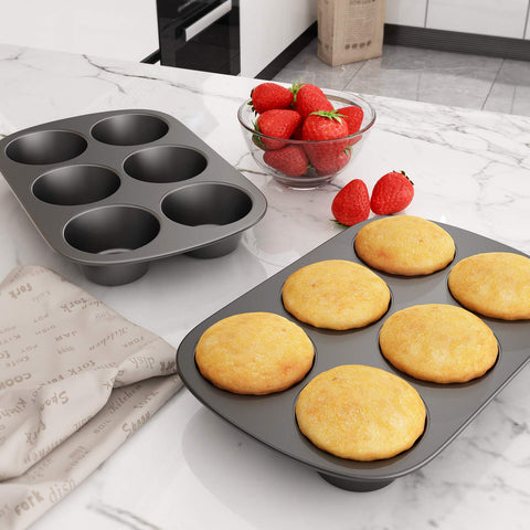 Tiawudi nonstick muffin pan coating enables effortless release and quick cleanup.