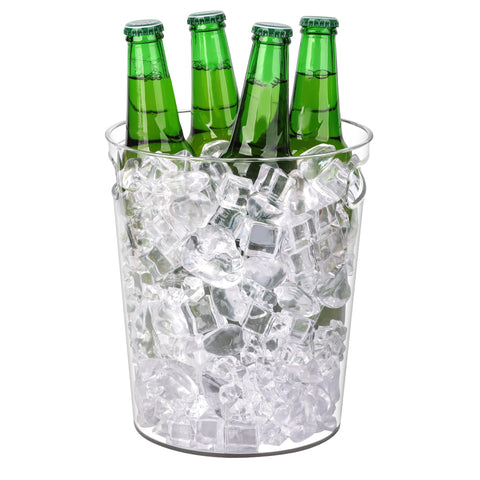 Tiawudi plastic wine chiller keeps champagne cold with a party-ready look.