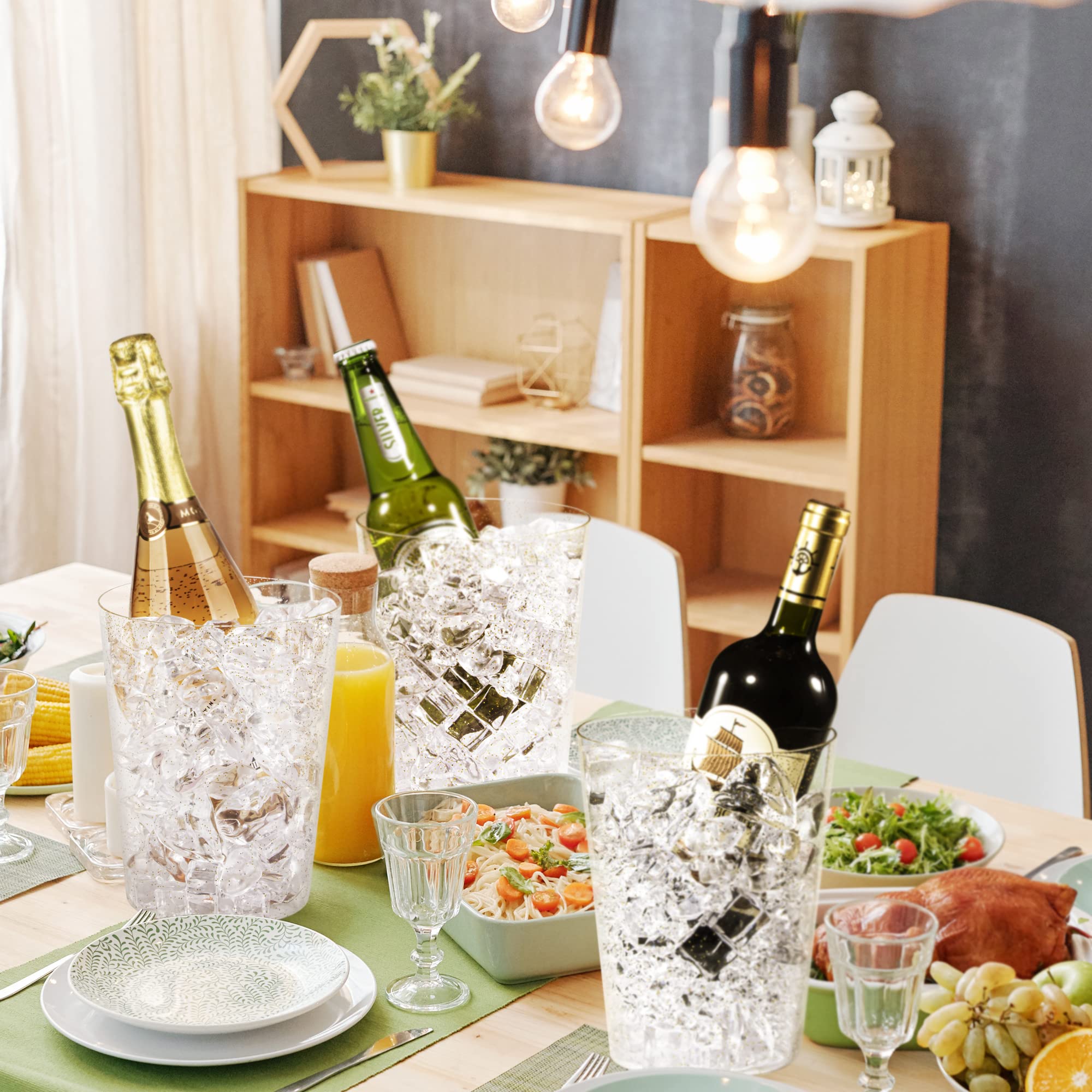 Tiawudi popcorn bucket at party station for quick serving.