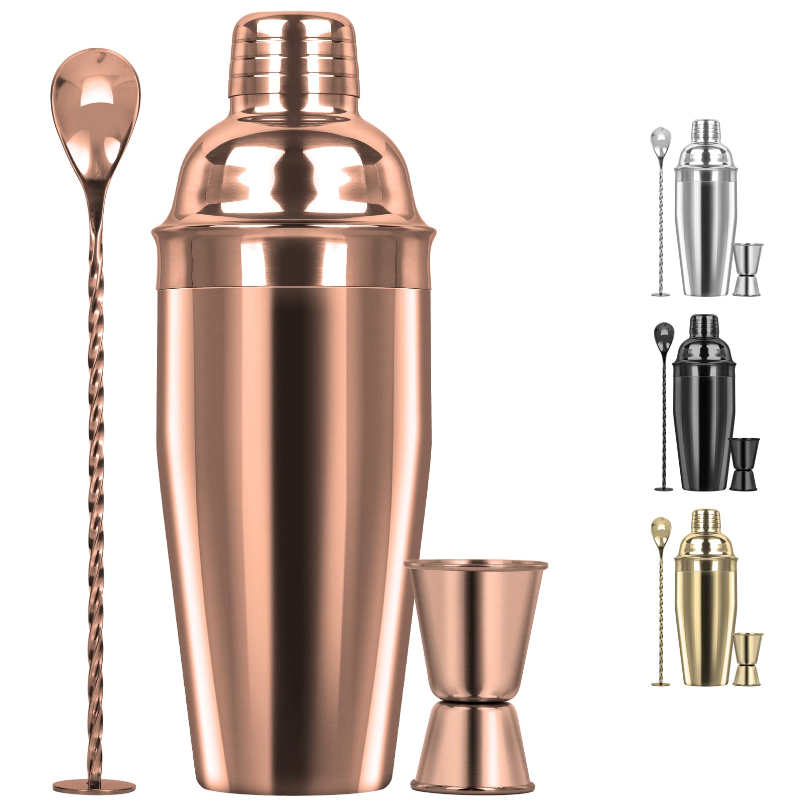 Tiawudi Rose Gold 24oz cocktail shaker for professional-grade cocktails at home