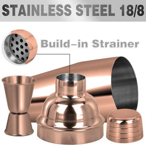 Tiawudi Rose Gold jigger 1oz-0.5oz for precise measurements