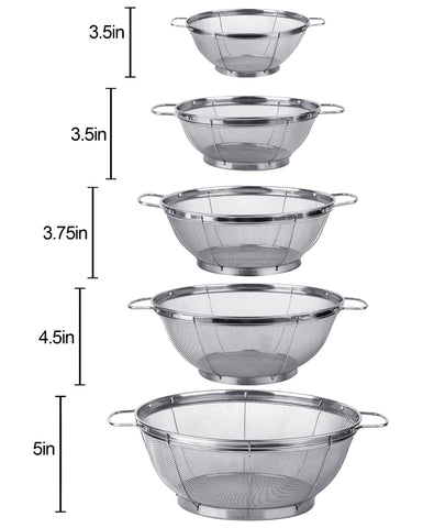 Tiawudi small 3-quart colander ideal for grains and vegetables