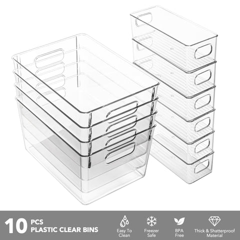 Tiawudi small clear bin close-up showing compact space-saving option.