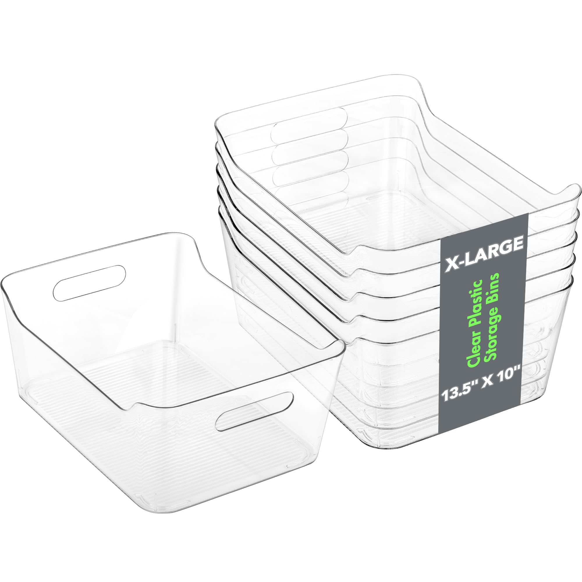Tiawudi xlarge bin front view, clear and easy to identify pantry essentials.