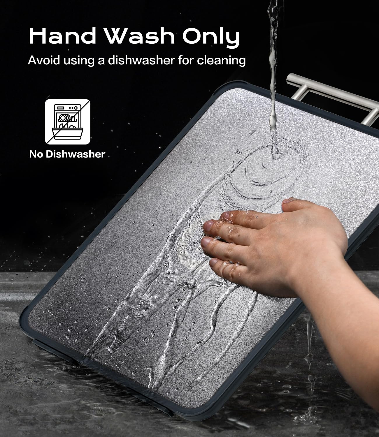 Tibbicc board easy to rinse with water for quick cleanup