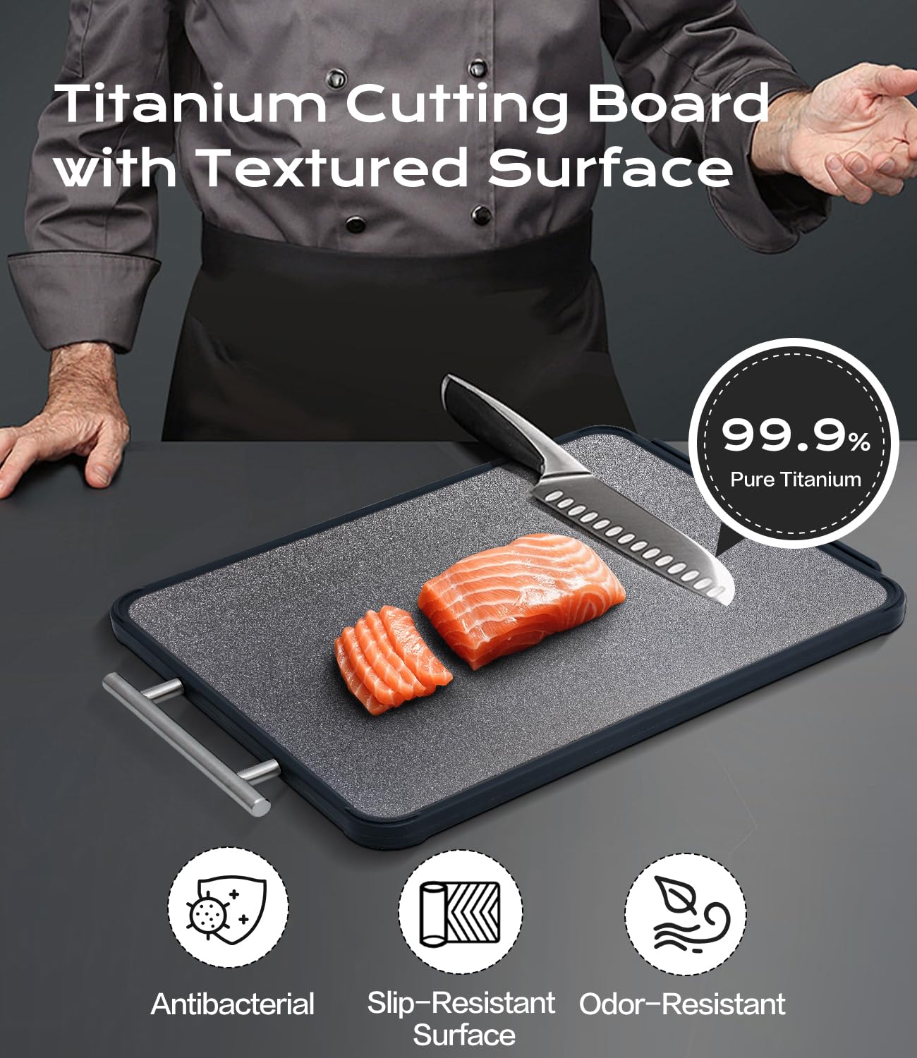 Tibbicc cutting board hanging-friendly design saves counter space