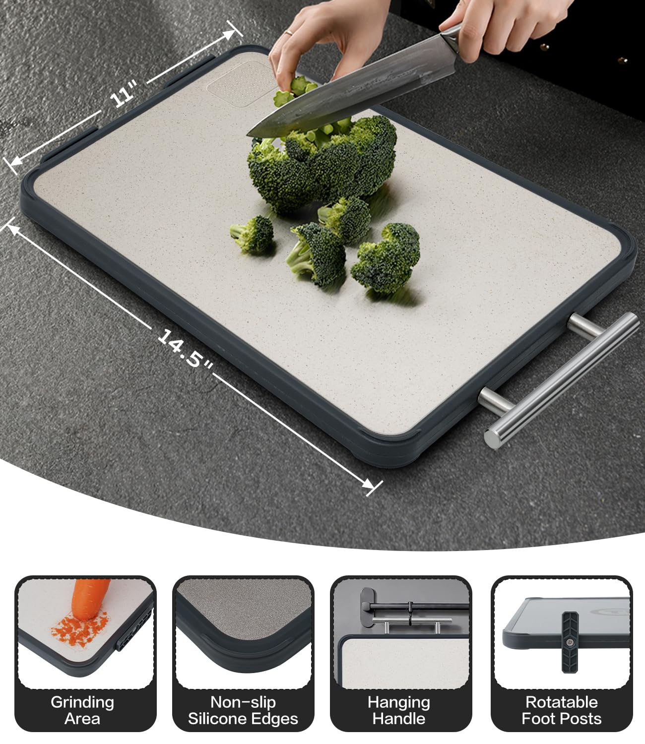 Tibbicc titanium surface resists juices and odors for cleaner prep