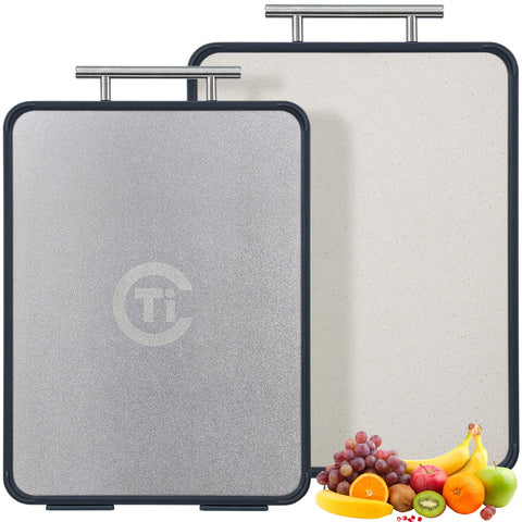 Tibbicc titanium cutting board meat-side textured surface for secure raw-meat prep