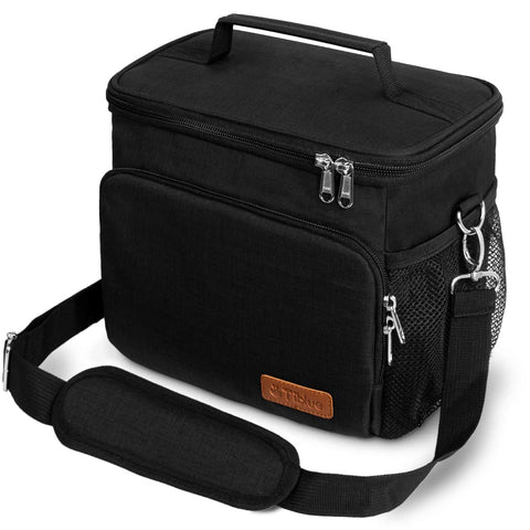 Tiblue insulated lunch bag with top handle for easy daily carrying.